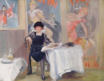 Lady at a Cafe Table by Harry J. Pearson